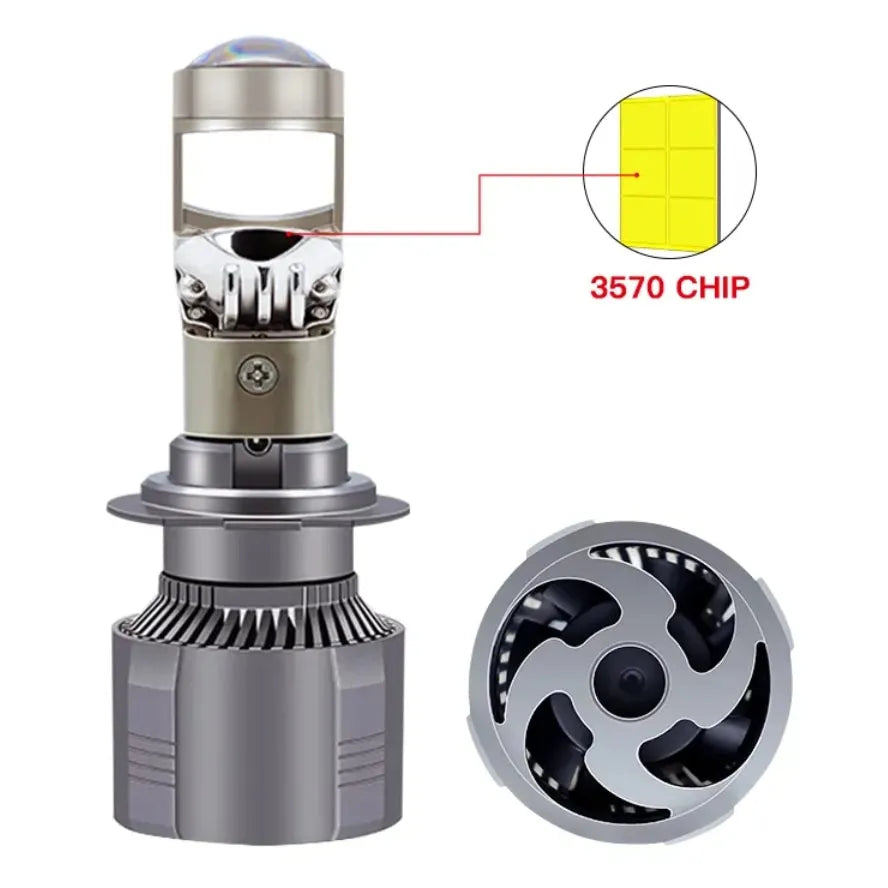 Лампы LED H11, H7 ,H4, HB3(9005), HB4(9006) с линзой 6500K 12V