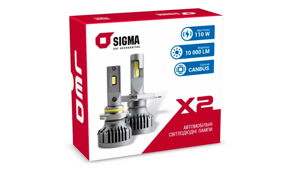 LED-лампы Sigma X2 (H7, H11), CSP, Cooler
