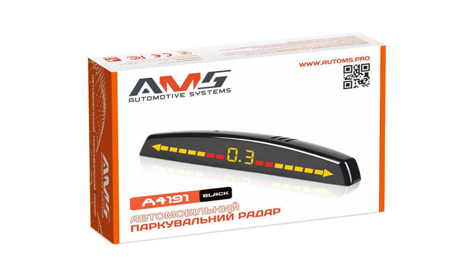 Задний парковочный радар AMS A4221 Black/Silver